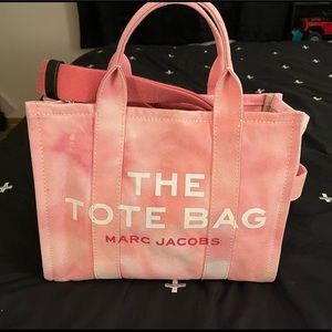 Authentic Marc Jacobs The Tote Bag - Pink, peach, white tie dye.